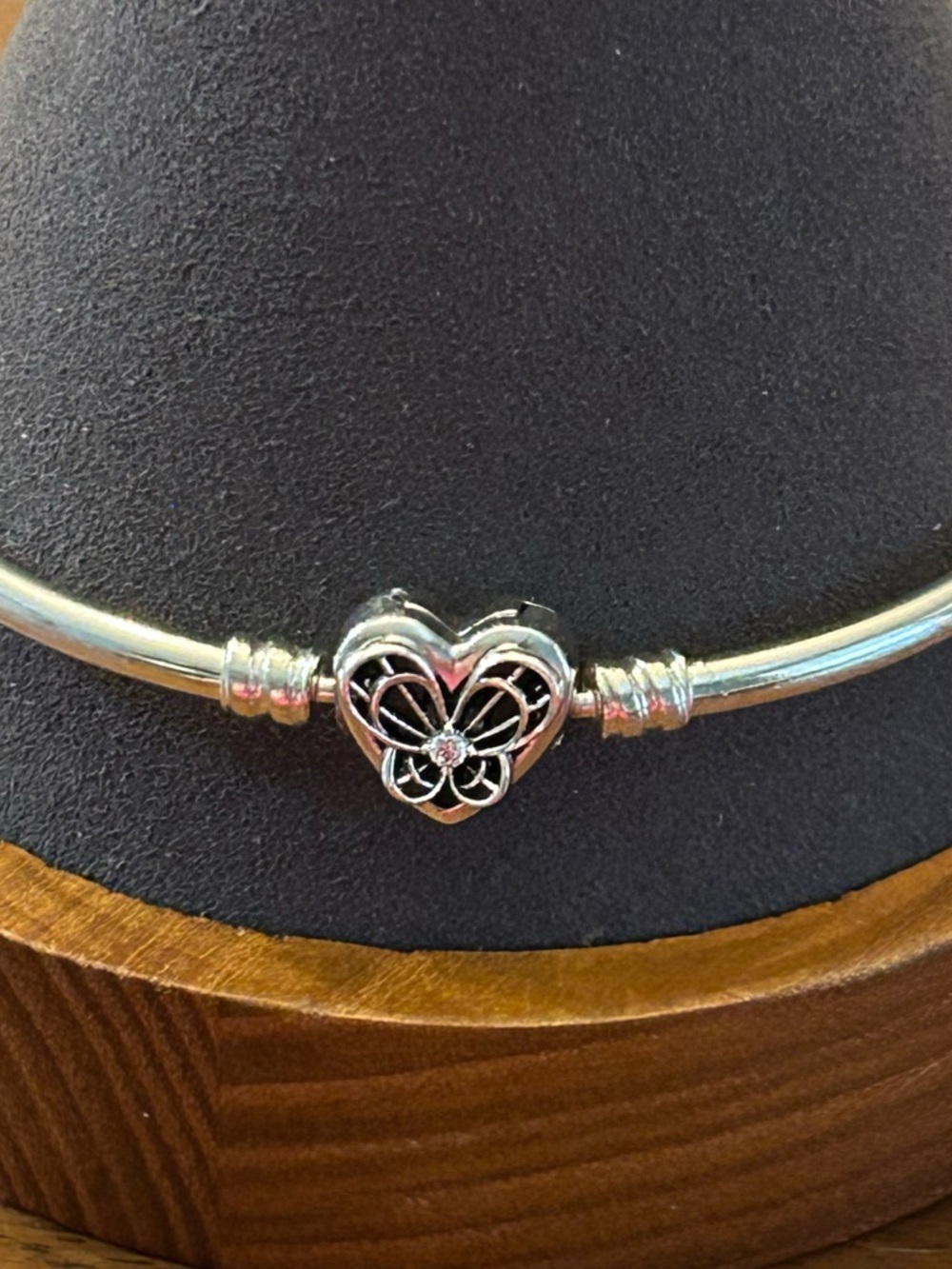 Pandora 925 Sterling Silver Heart Butterfly Filigree Charm Bracelet - Picture 3 of 5